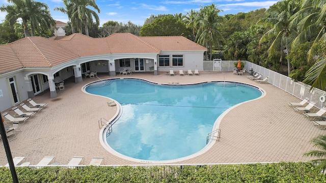 view of pool with a patio