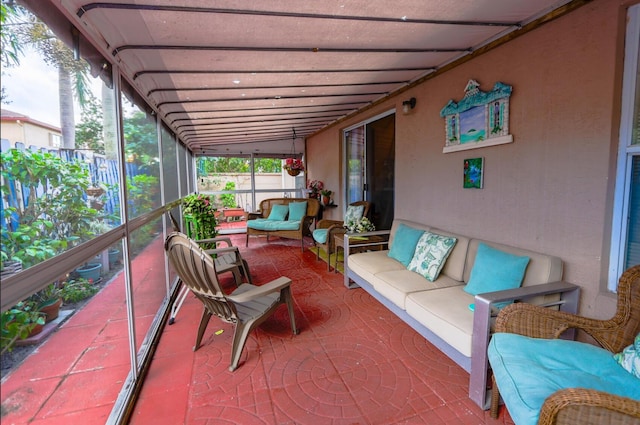 view of sunroom / solarium