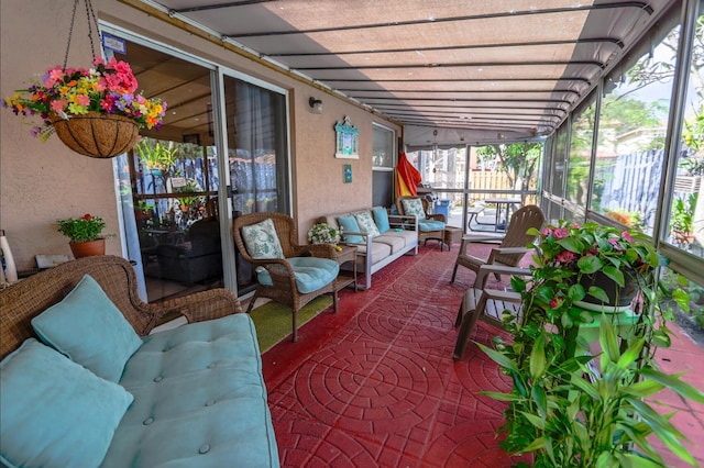 view of sunroom