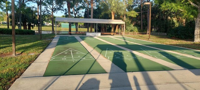 view of sport court featuring basketball court