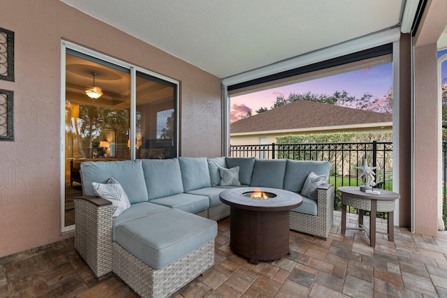 view of sunroom