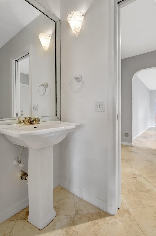 bathroom featuring tile patterned flooring