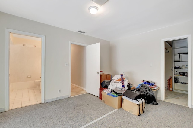 interior space featuring carpet flooring