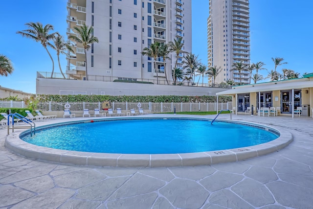 view of pool with a patio area