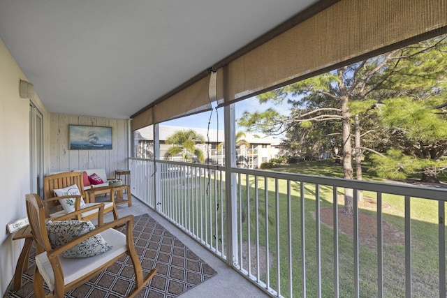 view of sunroom