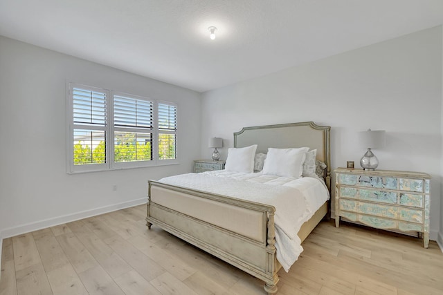 bedroom featuring light hardwood / wood-style flooring