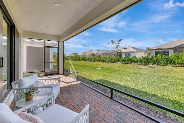 view of sunroom