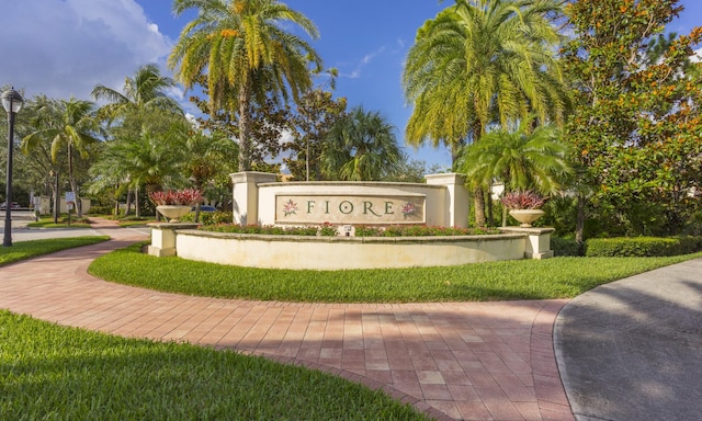 view of community sign