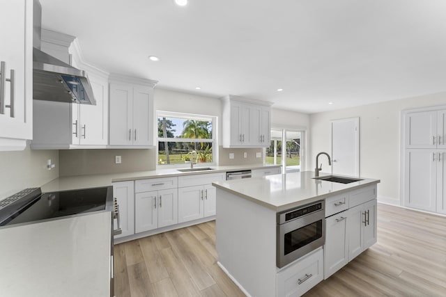 kitchen featuring sink, white cabinets, and appliances with stainless steel finishes