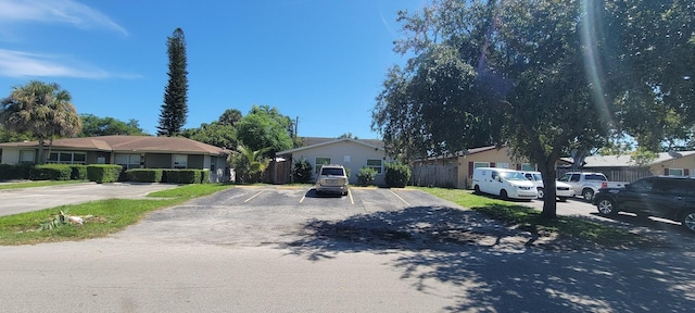 view of single story home