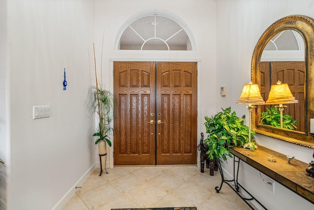 view of foyer entrance