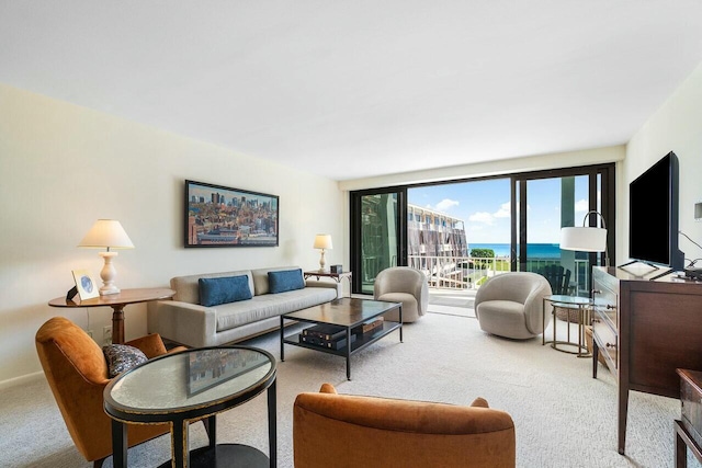 view of carpeted living room