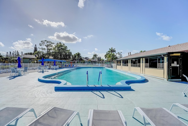 view of pool with a patio