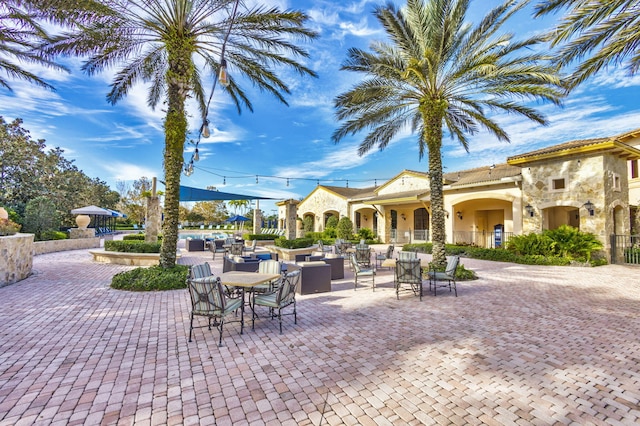 view of patio / terrace with an outdoor living space