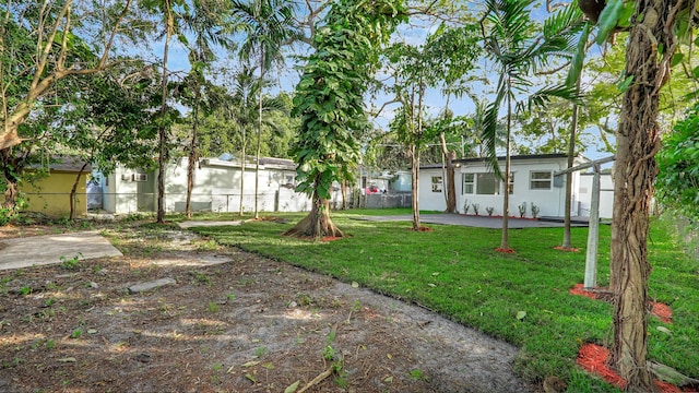 view of yard with a patio area