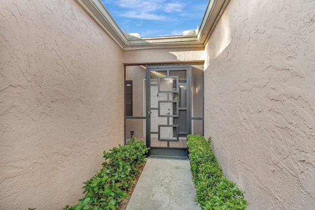 view of doorway to property