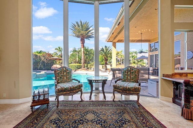 sunroom with a wealth of natural light