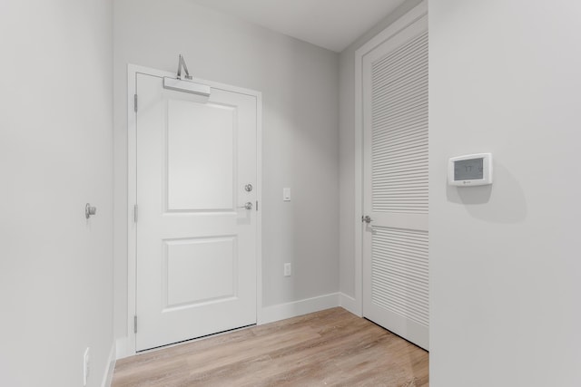 interior space featuring light wood-type flooring