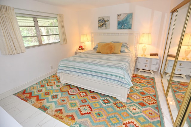 bedroom with a closet