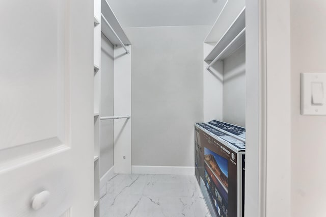 view of walk in closet