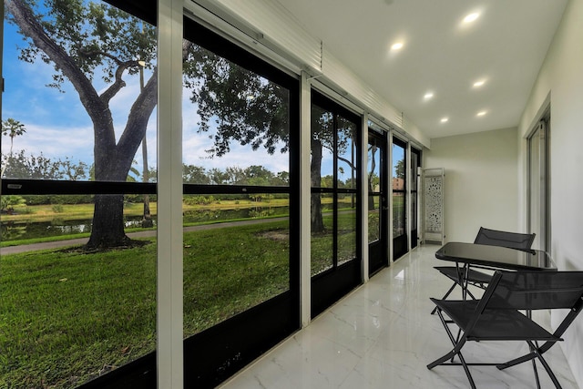 view of sunroom / solarium