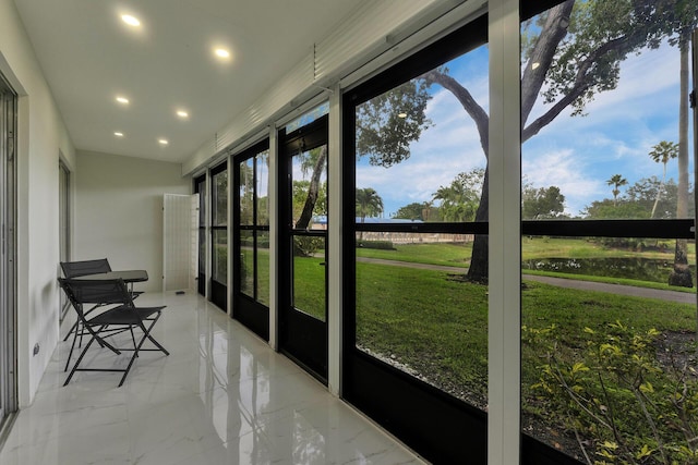 view of sunroom