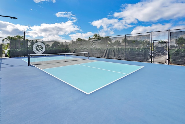 view of tennis court