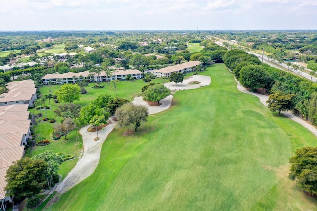 aerial view with view of golf course