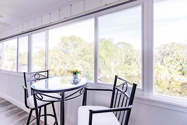 sunroom with a healthy amount of sunlight