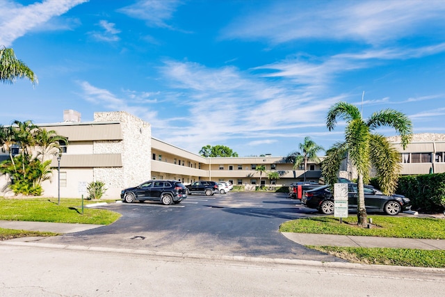 view of property featuring a residential view and uncovered parking