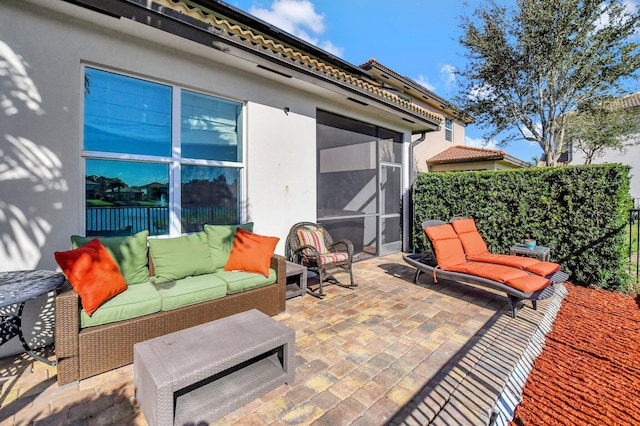 view of patio / terrace featuring outdoor lounge area