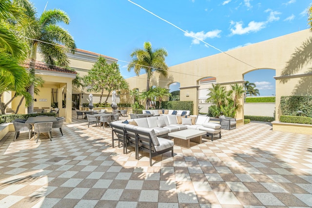 view of patio / terrace featuring outdoor lounge area