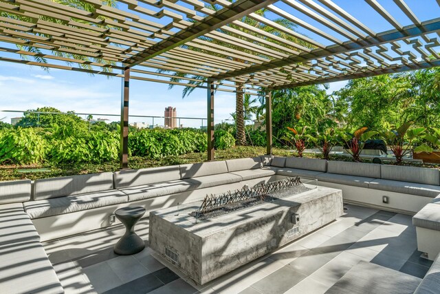 view of home's community featuring a pergola