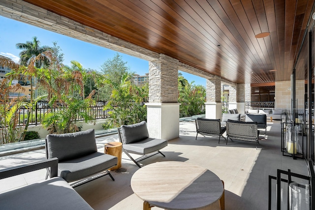 view of patio / terrace with an outdoor hangout area