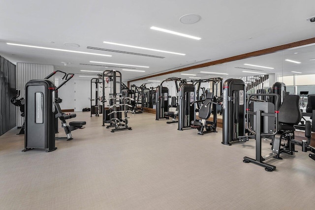 view of gym