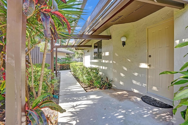 view of doorway to property