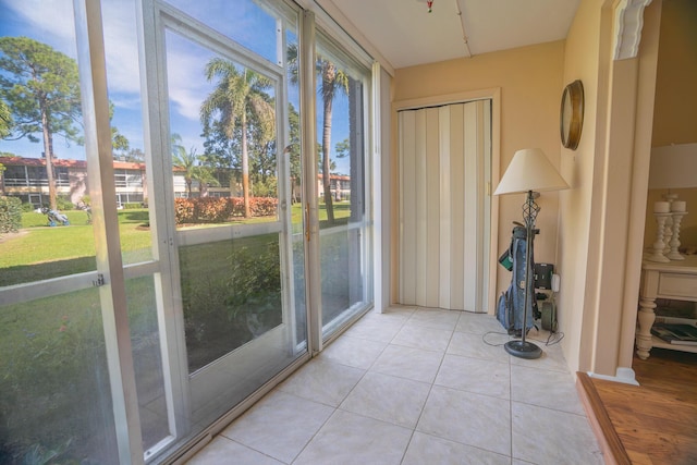 view of sunroom