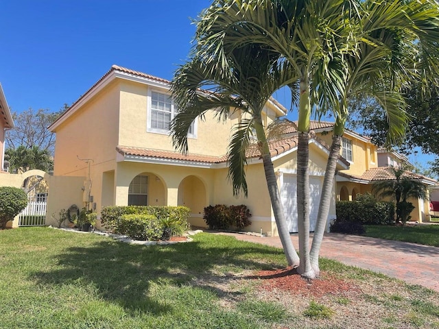 view of side of home featuring a lawn