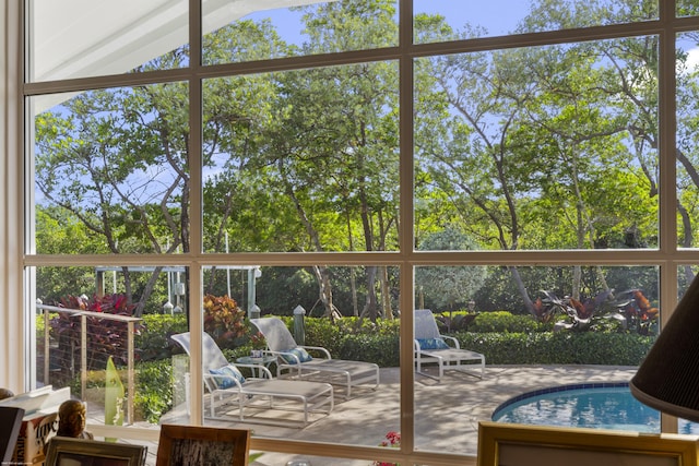 view of sunroom