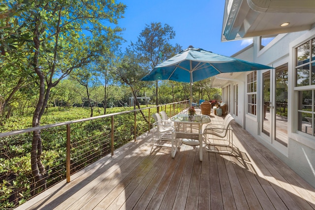 view of wooden terrace