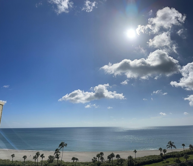 property view of water with a view of the beach