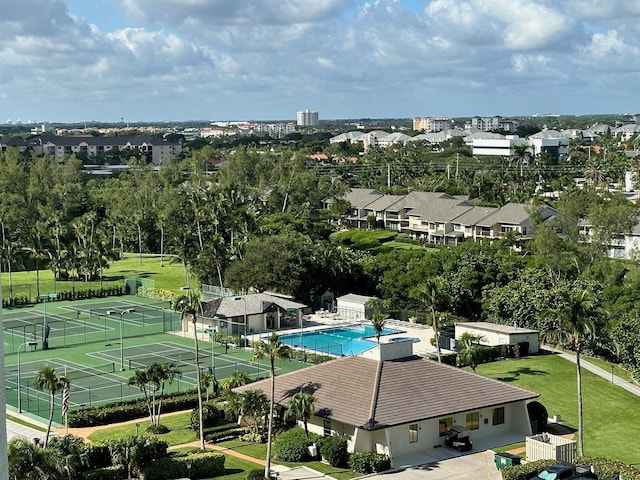 birds eye view of property