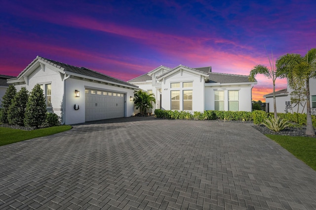 view of front of house featuring a garage