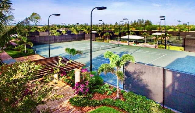 view of tennis court