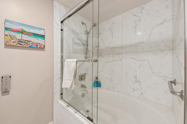 bathroom featuring enclosed tub / shower combo