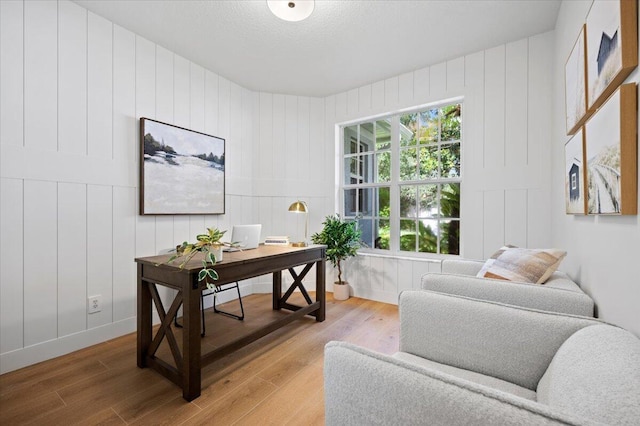 office featuring hardwood / wood-style floors