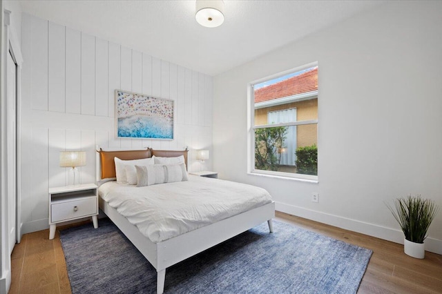 bedroom featuring hardwood / wood-style flooring