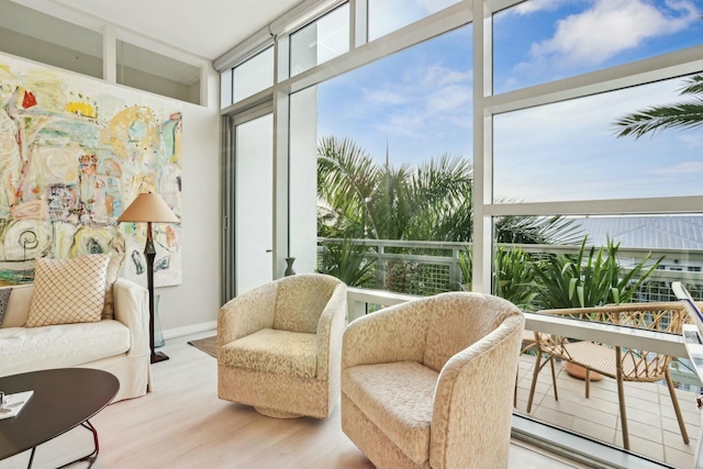 view of sunroom