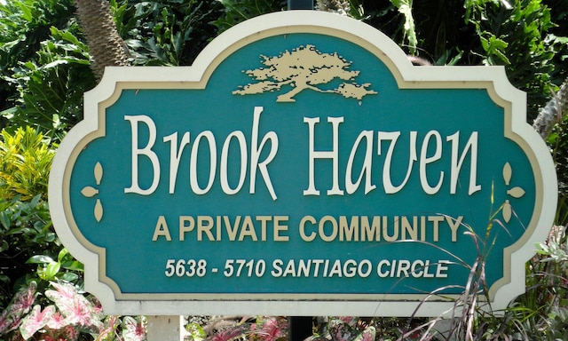 view of community sign