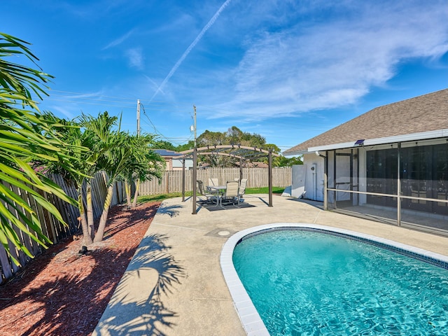 view of pool featuring a patio area